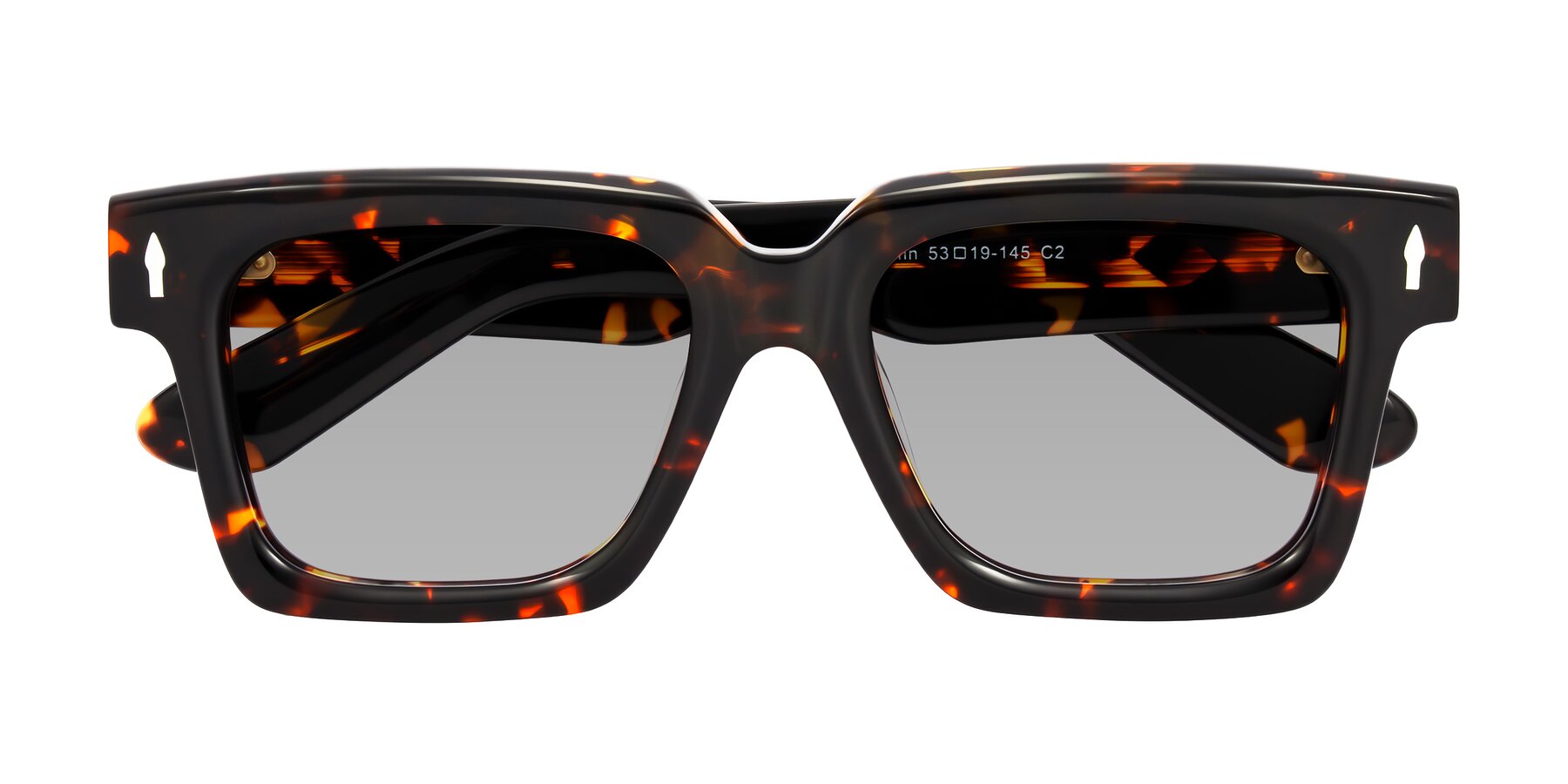 Folded Front of Phamn in Tortoise with Light Gray Tinted Lenses