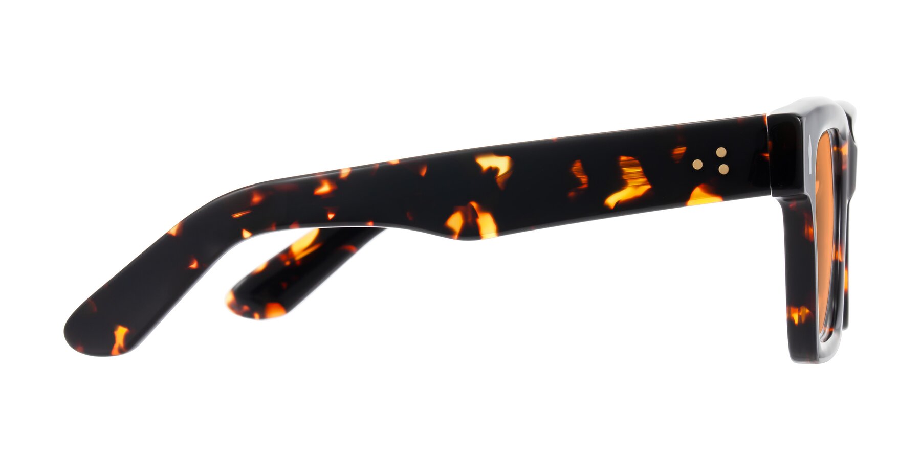 Side of Phamn in Tortoise with Medium Orange Tinted Lenses
