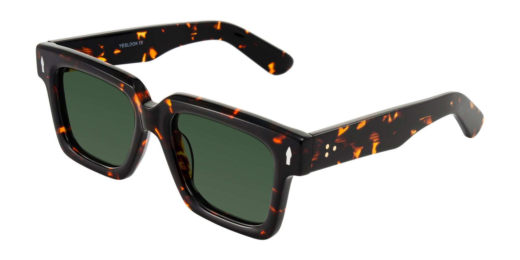 Angle of Phamn in Tortoise with Green Tinted Lenses