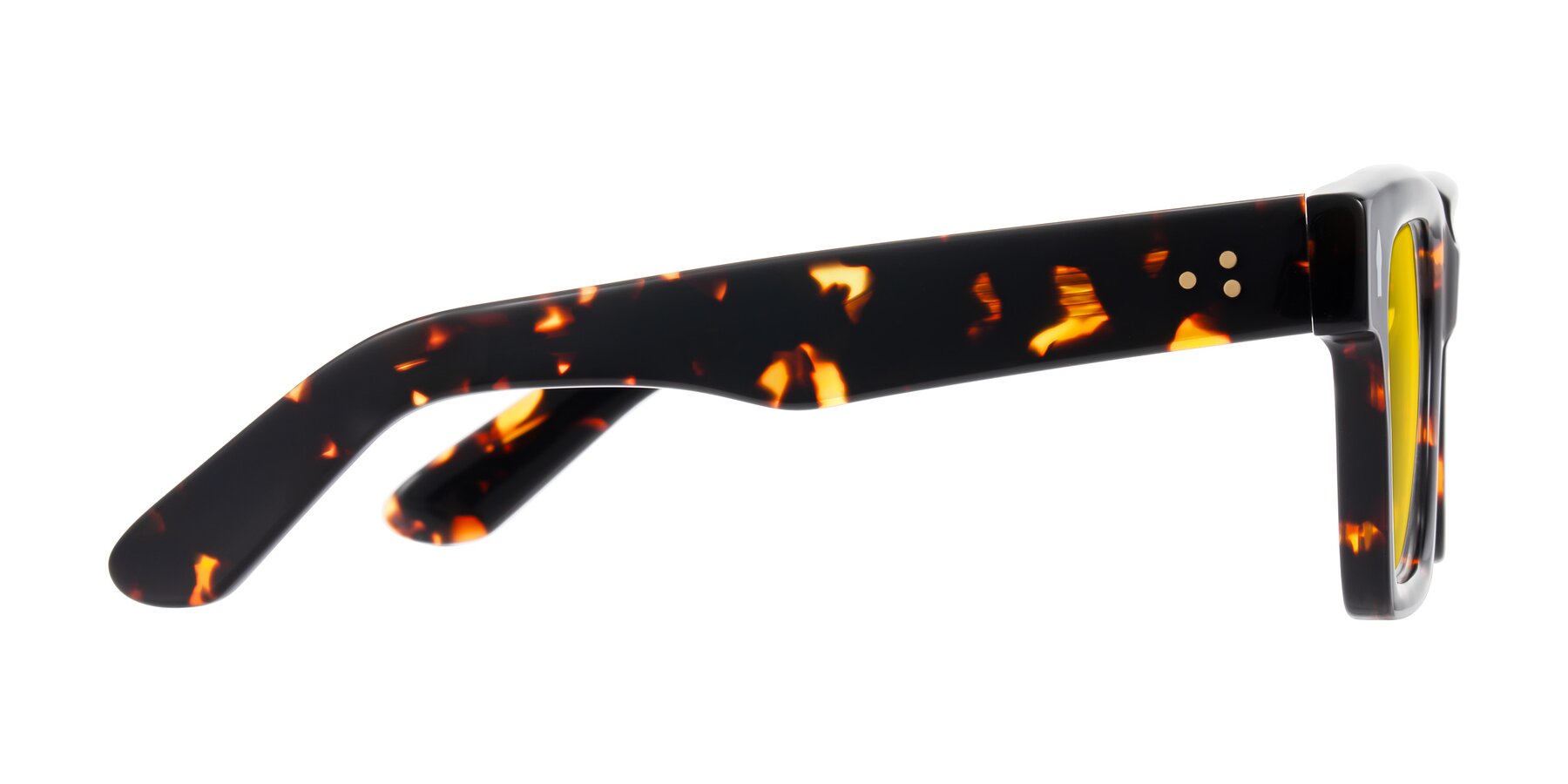 Side of Phamn in Tortoise with Yellow Tinted Lenses
