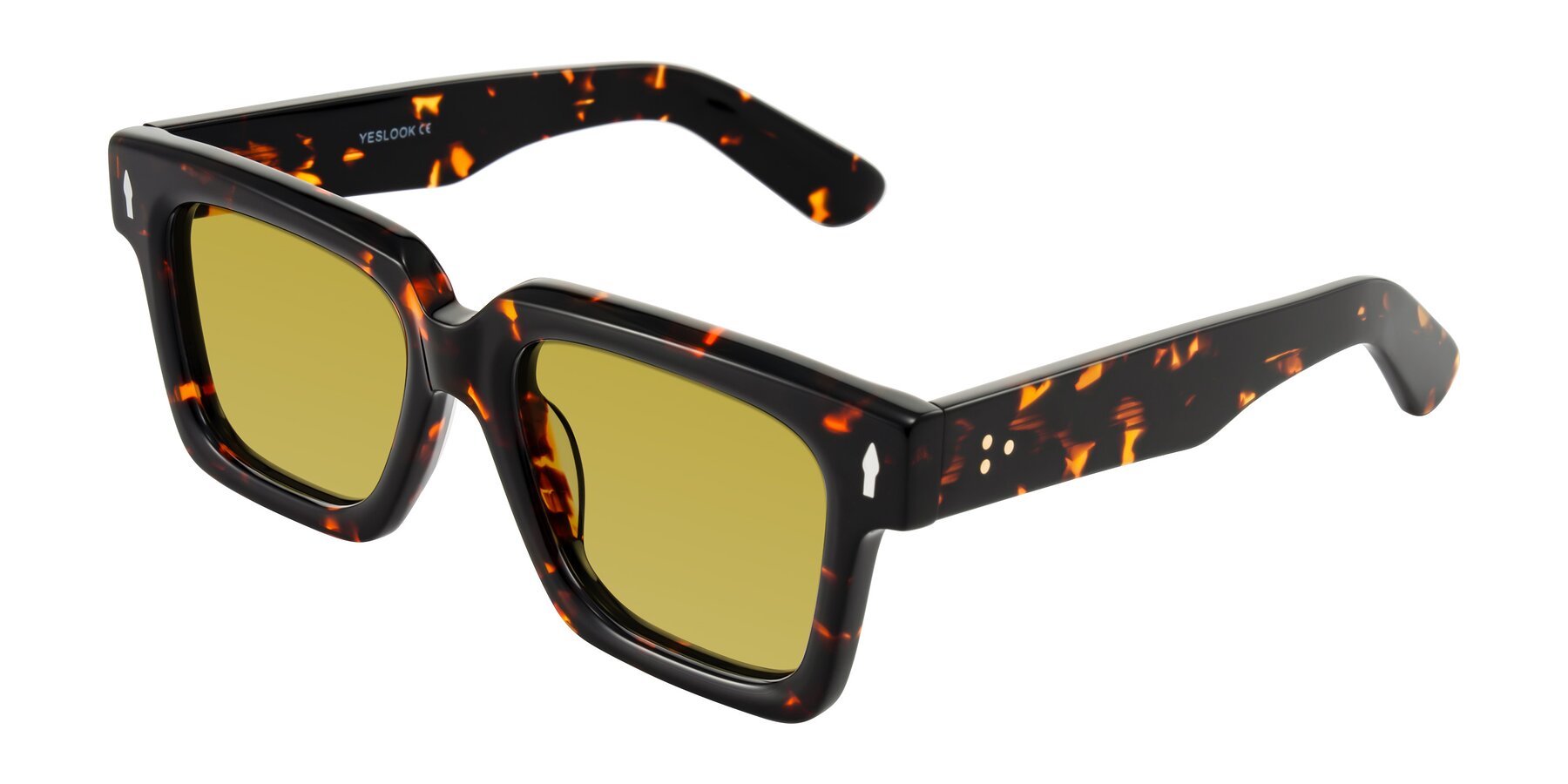 Angle of Phamn in Tortoise with Champagne Tinted Lenses