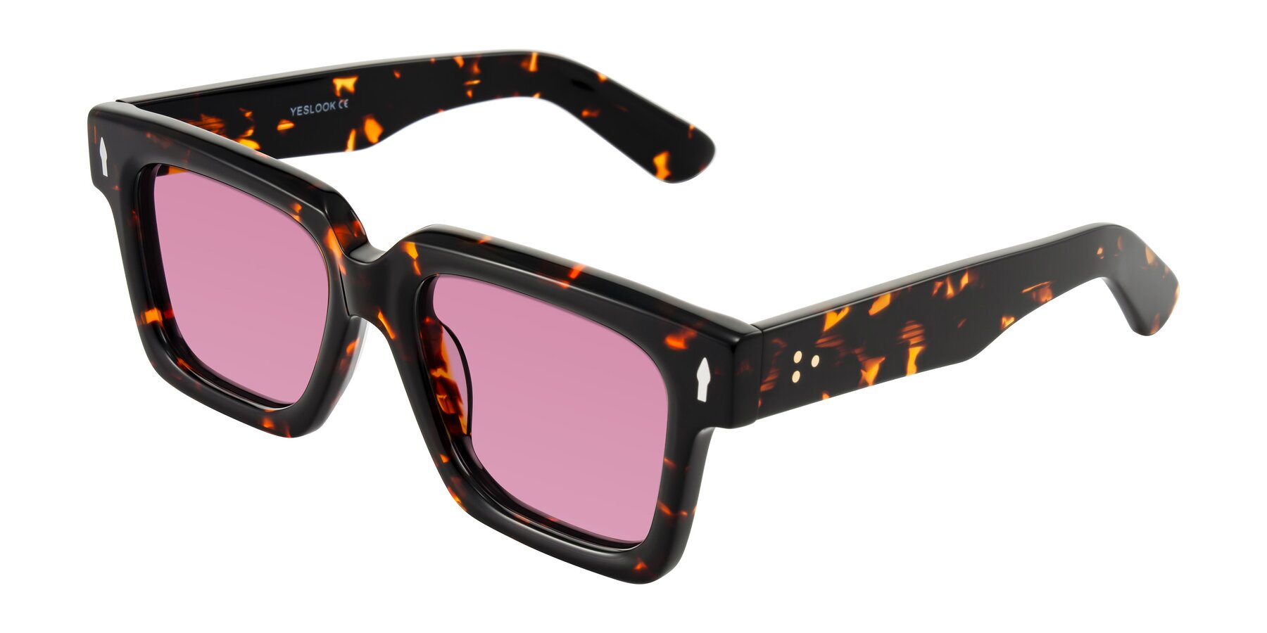 Angle of Phamn in Tortoise with Medium Wine Tinted Lenses
