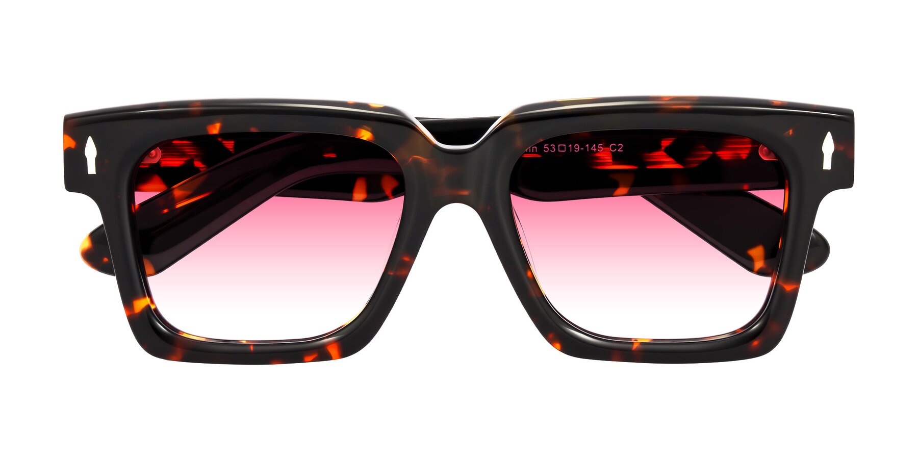 Folded Front of Phamn in Tortoise with Pink Gradient Lenses