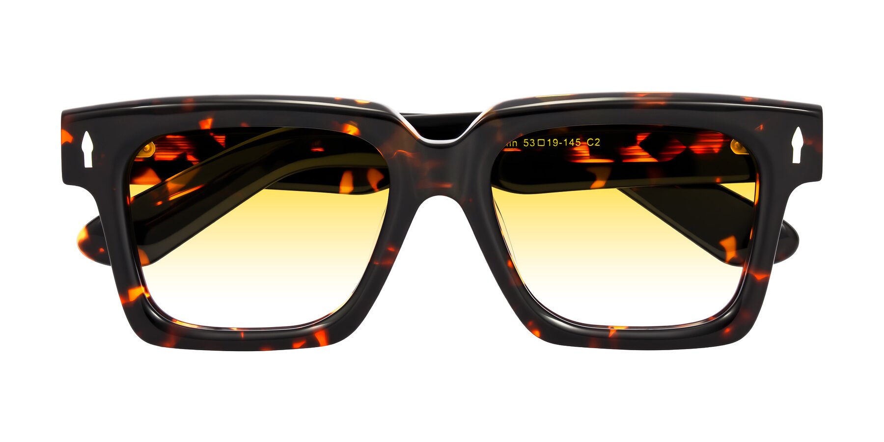 Folded Front of Phamn in Tortoise with Yellow Gradient Lenses