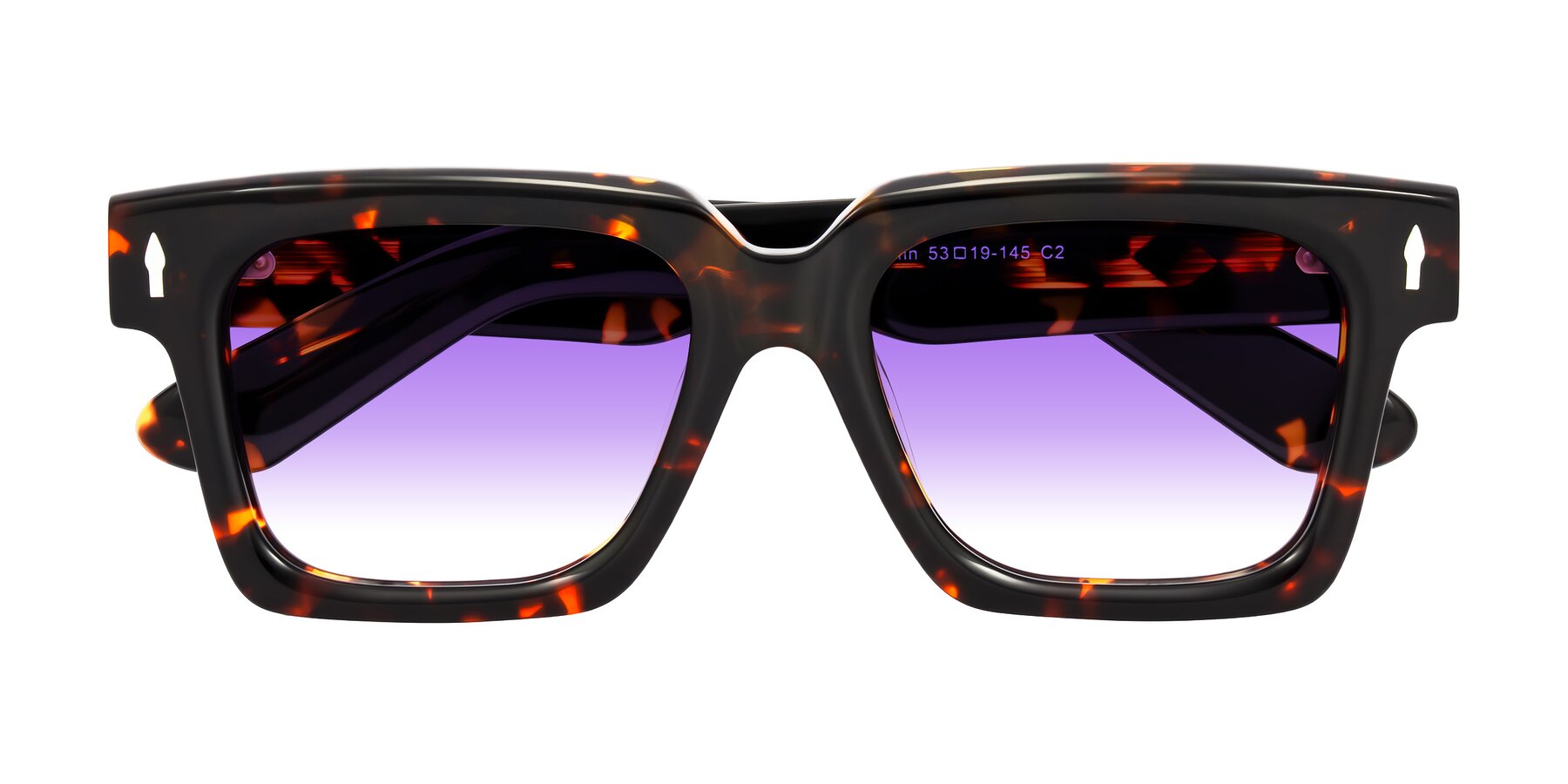 Folded Front of Phamn in Tortoise with Purple Gradient Lenses