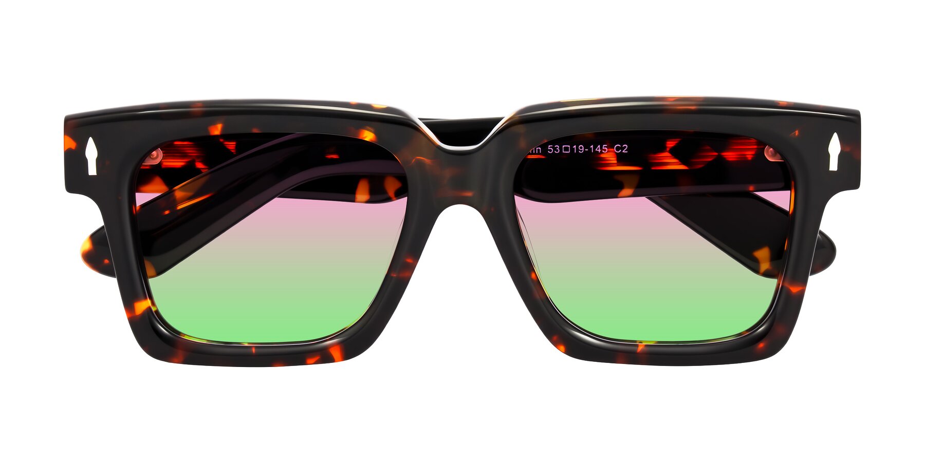Folded Front of Phamn in Tortoise with Pink / Green Gradient Lenses