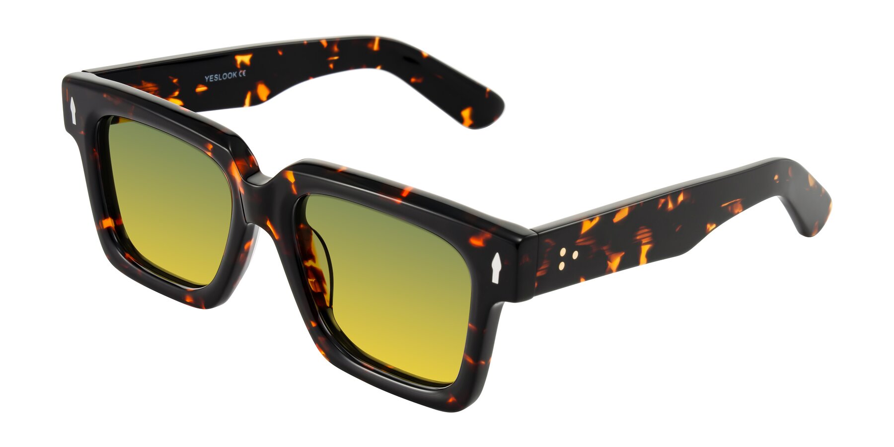 Angle of Phamn in Tortoise with Green / Yellow Gradient Lenses