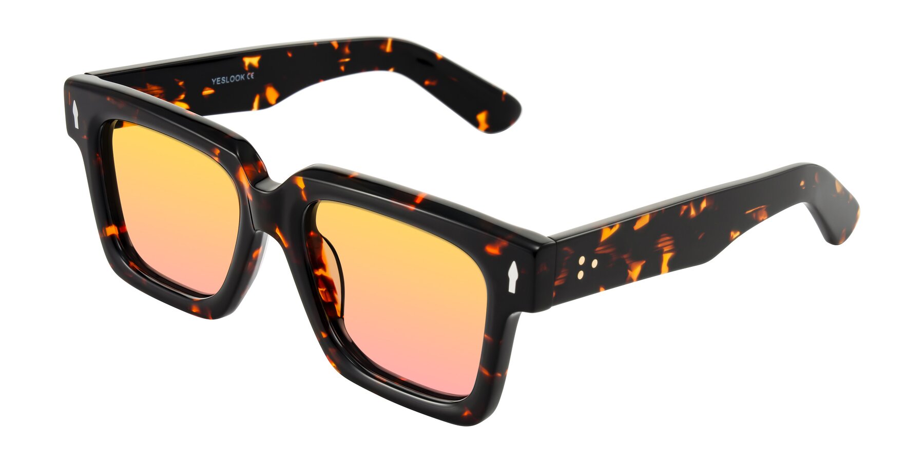 Angle of Phamn in Tortoise with Yellow / Pink Gradient Lenses