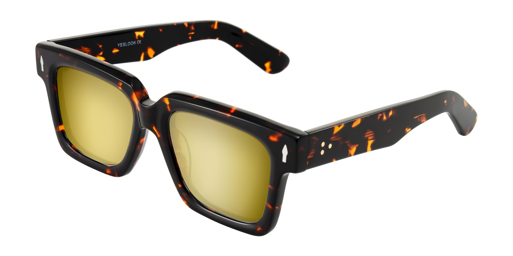 Angle of Phamn in Tortoise with Gold Mirrored Lenses