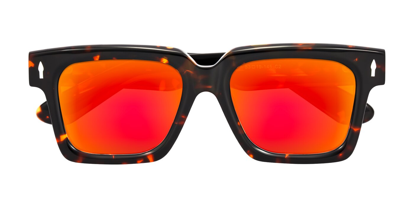 Phamn - Tortoise Flash Mirrored Sunglasses
