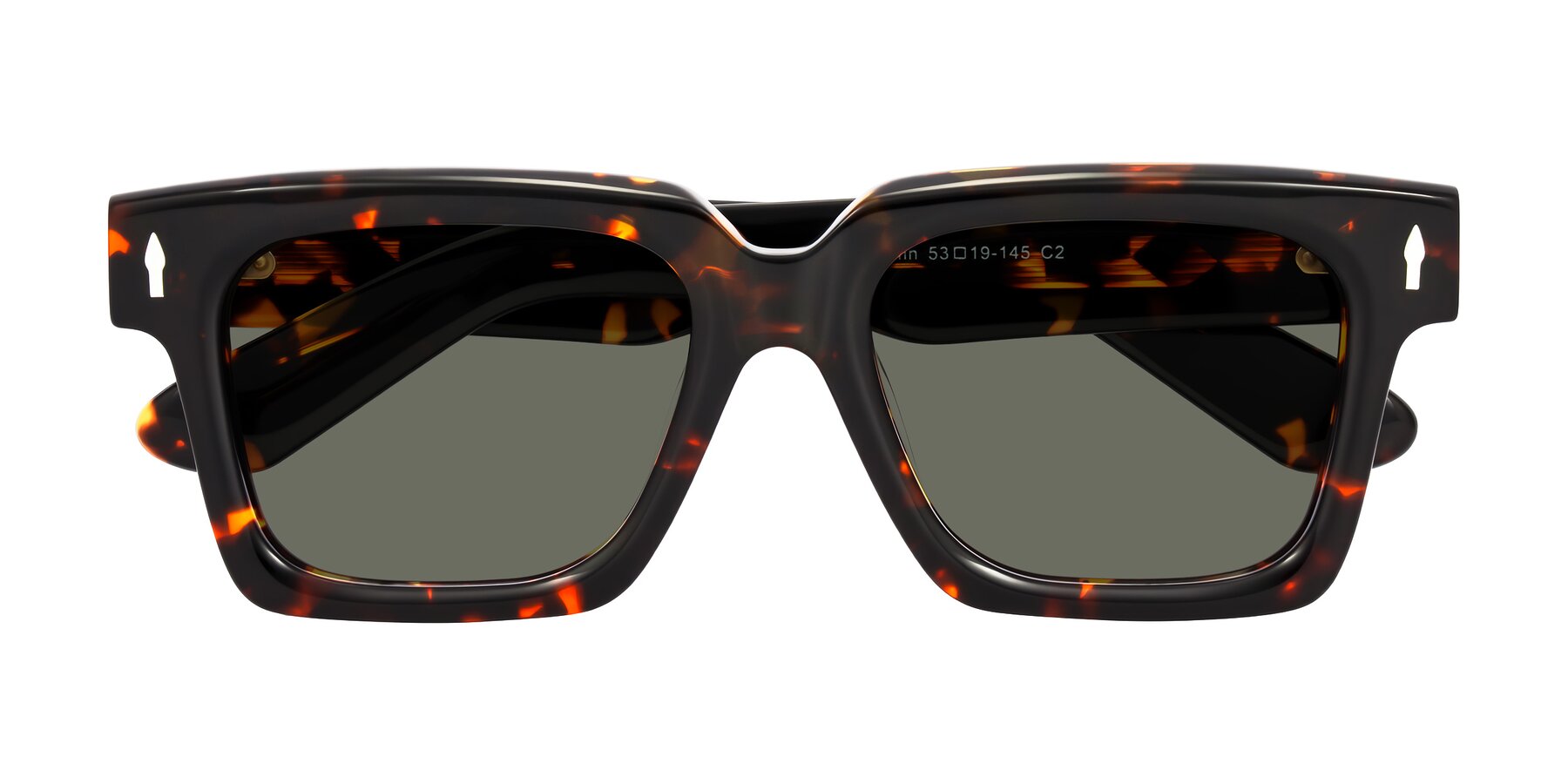 Folded Front of Phamn in Tortoise with Gray Polarized Lenses