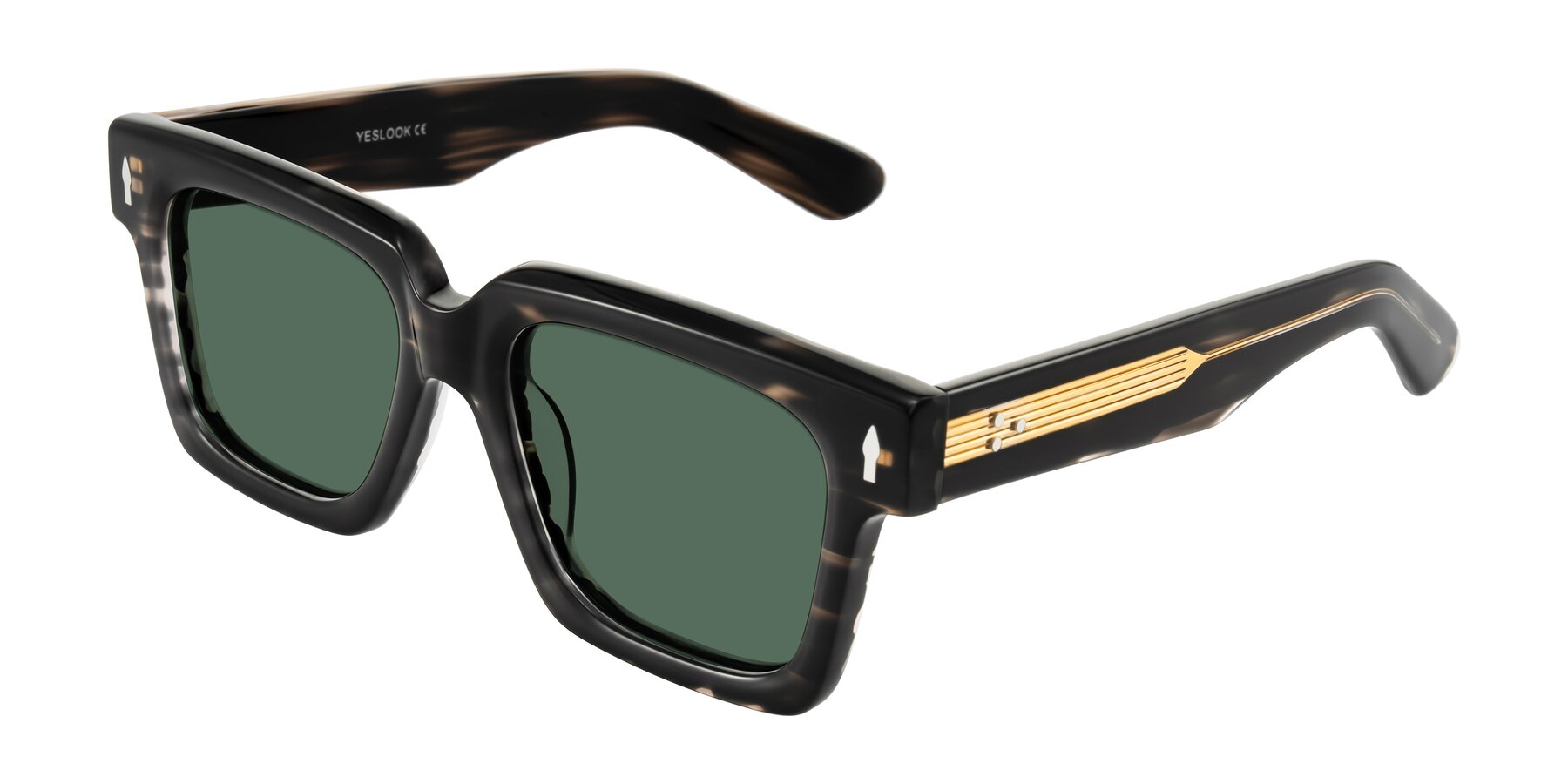 Angle of Phamn in Dark Gray Striped with Green Polarized Lenses