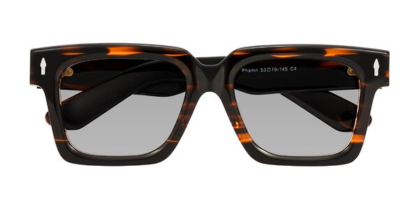Front of Phamn in Dark Brown Striped