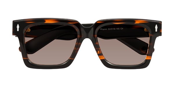 Front of Phamn in Dark Brown Striped