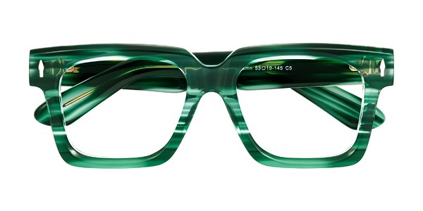 Front of Phamn in Dark Green Striped