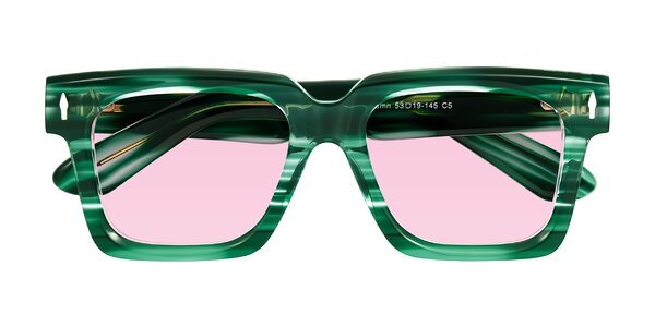 Front of Phamn in Dark Green Striped