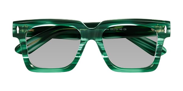 Front of Phamn in Dark Green Striped