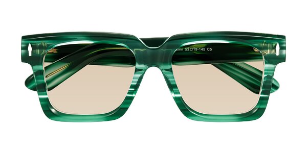 Front of Phamn in Dark Green Striped
