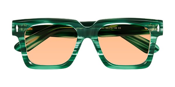 Front of Phamn in Dark Green Striped