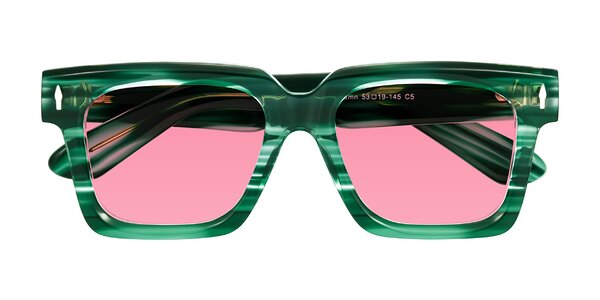 Front of Phamn in Dark Green Striped