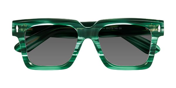 Front of Phamn in Dark Green Striped