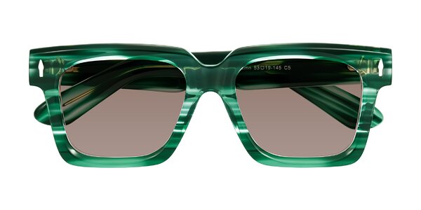 Front of Phamn in Dark Green Striped