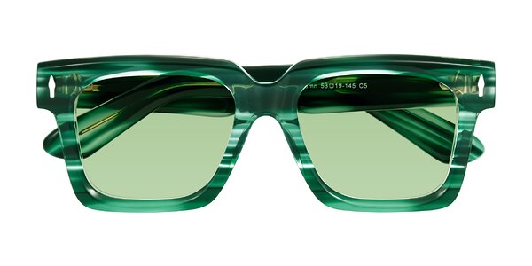 Front of Phamn in Dark Green Striped