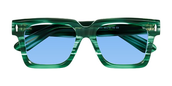 Front of Phamn in Dark Green Striped