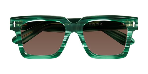 Front of Phamn in Dark Green Striped