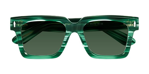 Front of Phamn in Dark Green Striped