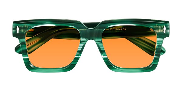 Front of Phamn in Dark Green Striped