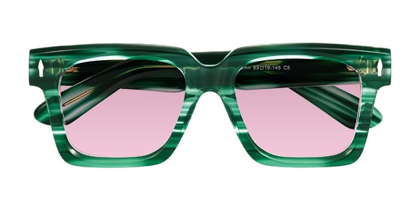 Front of Phamn in Dark Green Striped