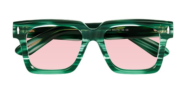 Front of Phamn in Dark Green Striped