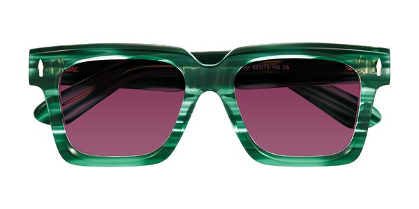 Front of Phamn in Dark Green Striped
