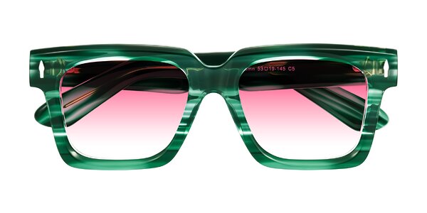 Front of Phamn in Dark Green Striped