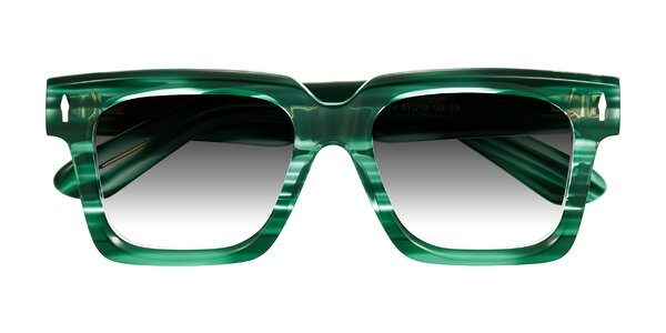 Front of Phamn in Dark Green Striped