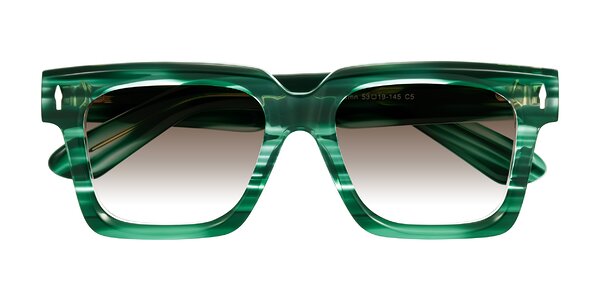 Front of Phamn in Dark Green Striped