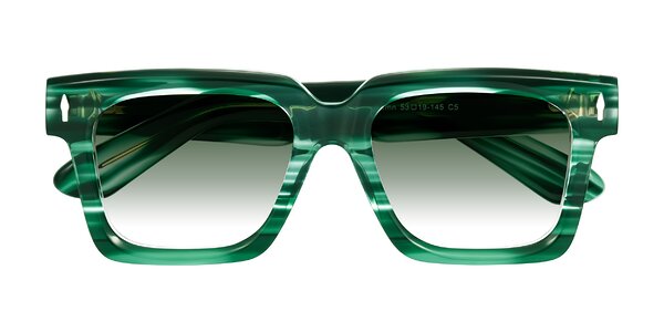 Front of Phamn in Dark Green Striped