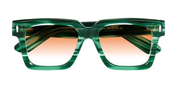 Front of Phamn in Dark Green Striped