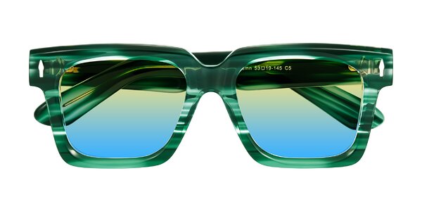 Front of Phamn in Dark Green Striped