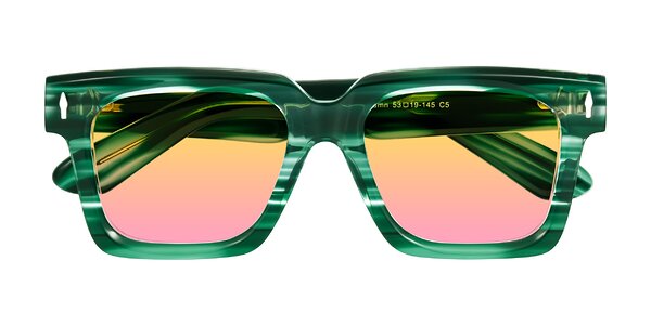 Front of Phamn in Dark Green Striped