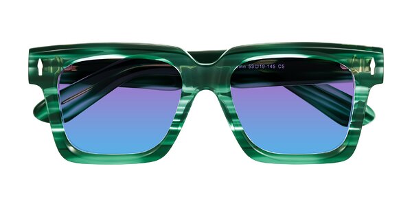 Front of Phamn in Dark Green Striped