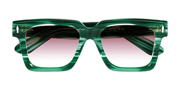 Front of Phamn in Dark Green Striped