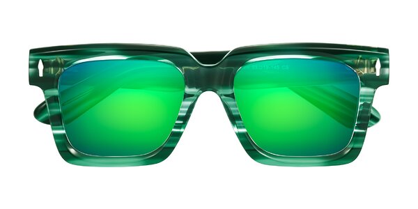 Front of Phamn in Dark Green Striped