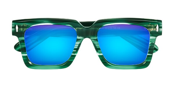 Front of Phamn in Dark Green Striped