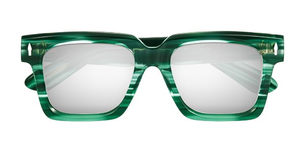 Front of Phamn in Dark Green Striped