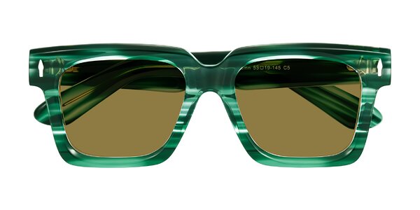 Front of Phamn in Dark Green Striped