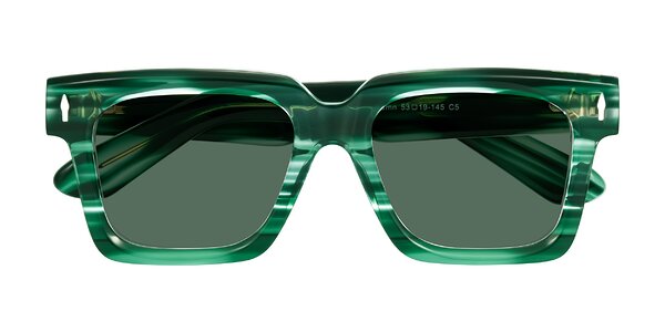Front of Phamn in Dark Green Striped