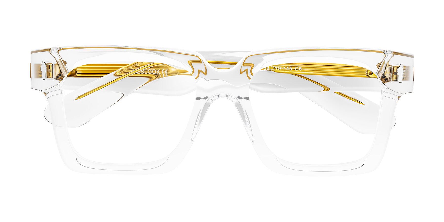 Folded Front of Phamn in Clear with Clear Eyeglass Lenses