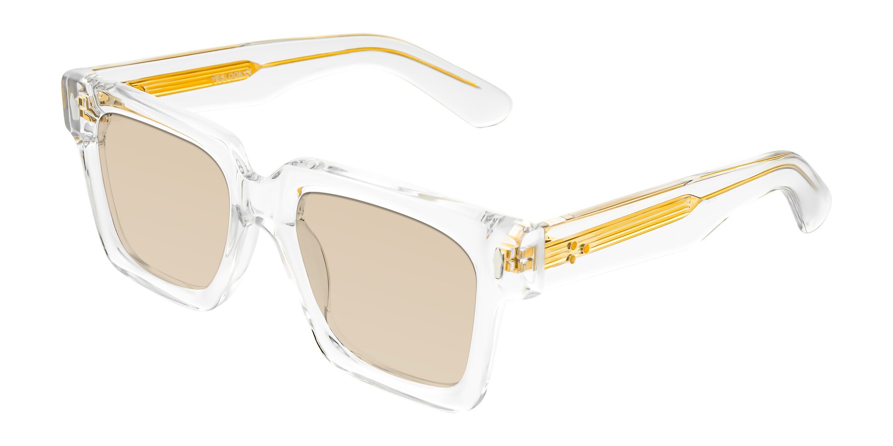 Angle of Phamn in Clear with Light Brown Tinted Lenses
